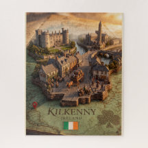 Kilkenny Irlanda Mapa 3D Arte 520 Piezas Rompecabe