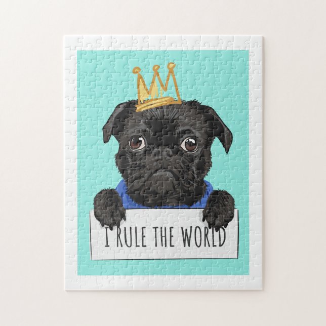 Puzzle King Pug (Vertical)