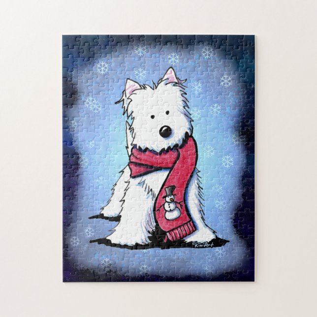 Puzzle KiniArt Winter Westie (Vertical)
