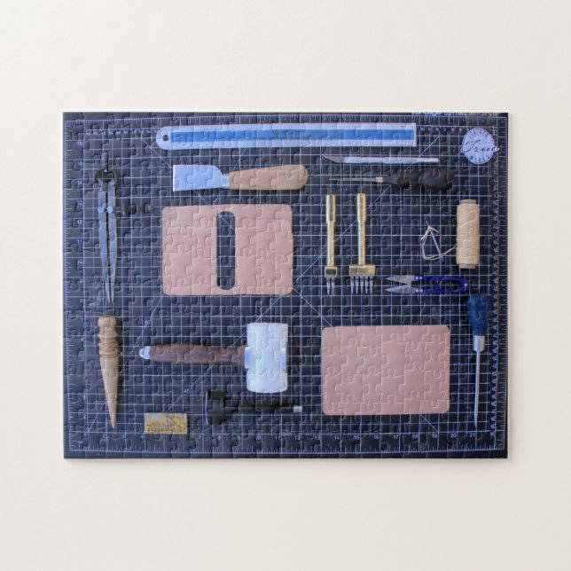 Puzzle Kit de herramientas de trabajo de cuero - 11x14 -  (Horizontal)