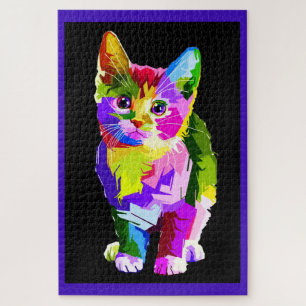 Puzzle Kitty arcoiris