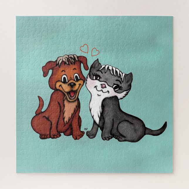 Puzzle Kitty y Puppy (Vertical)