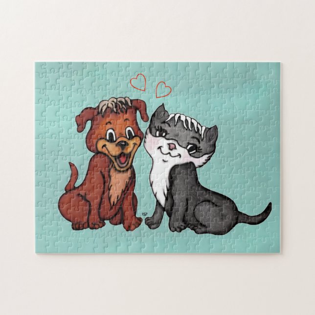 Puzzle Kitty y Puppy (Horizontal)