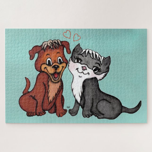 Puzzle Kitty y Puppy (Horizontal)