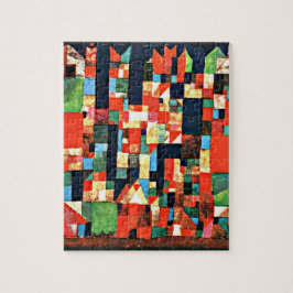 Puzzle Klee - Imagen de la ciudad con rojo y verde