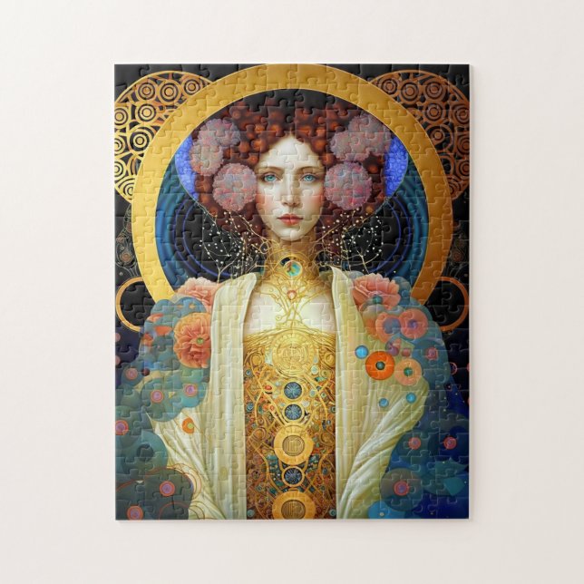 Puzzle Klimt inspiró el arte de la fantasía de la Reina D (Vertical)