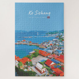 Puzzle Ko Sichang, Tailandia - Vista vibrante del puerto