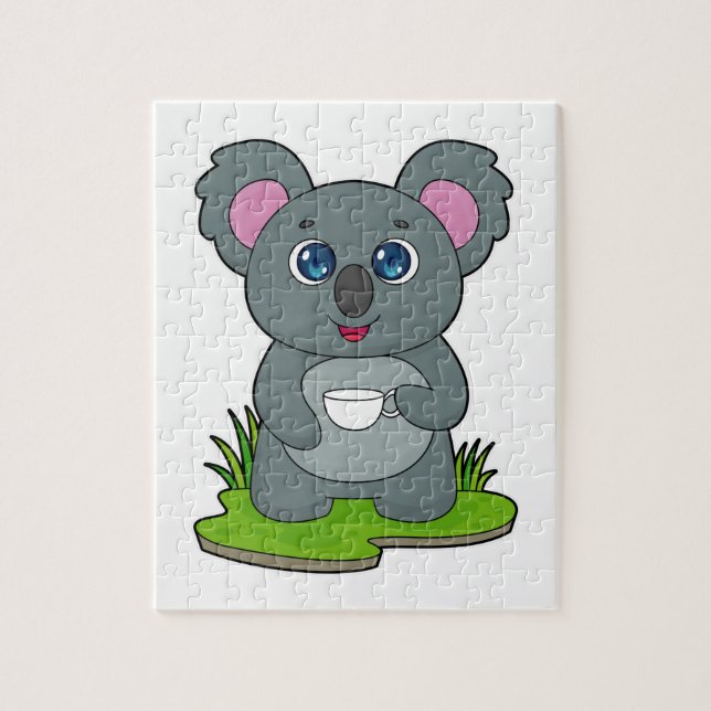Puzzle Koala con café (Vertical)