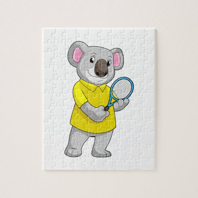 Puzzle Koala en tenis con raqueta de tenis (Vertical)