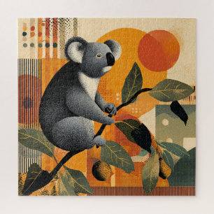 Puzzle Koala sentado en un árbol