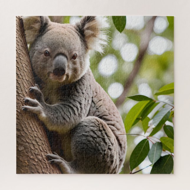 Puzzle Koala subiendo un árbol (Vertical)