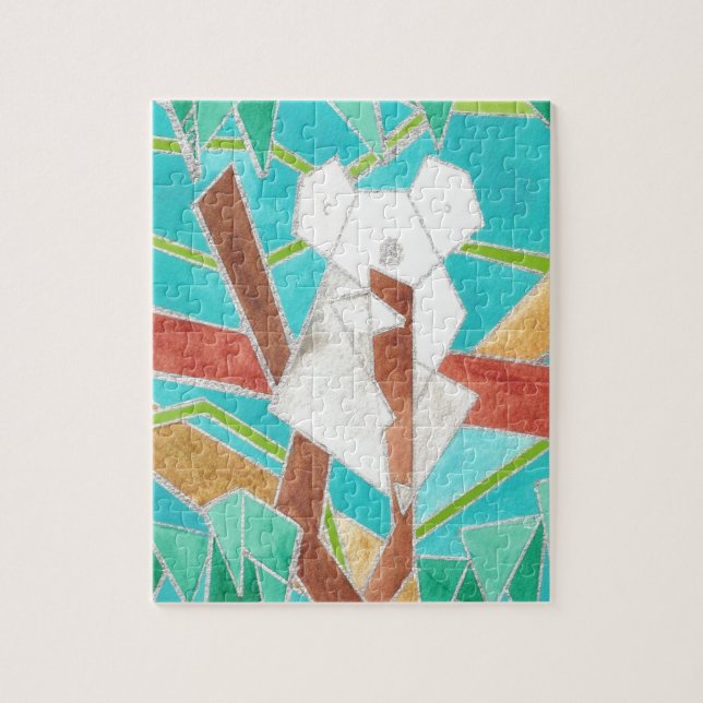 Puzzle Koala Watercolor Art (Vertical)