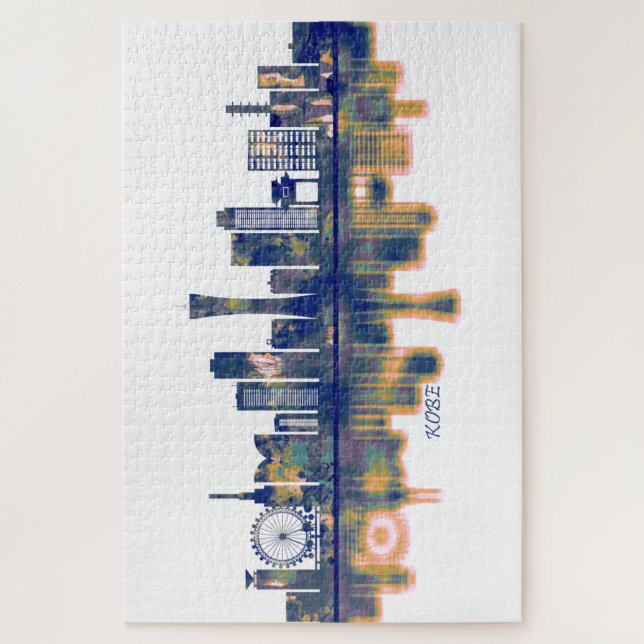 Puzzle Kobe Skyline (Vertical)