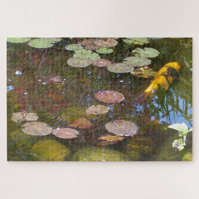 Puzzle Koi de oro en el estanque de Lily (Horizontal)