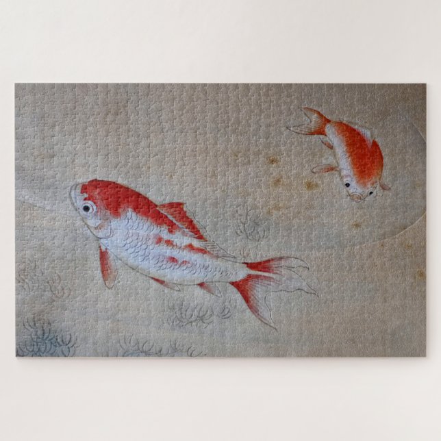 Puzzle Koi Fish - Arte maestro antiguo/China (Horizontal)