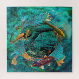 Puzzle Koi Fish SWIMMING EN PAZ