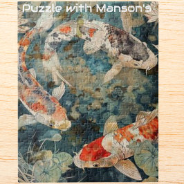 Puzzle Koi Serenity Tranquil Koi Fish Pond personalizado