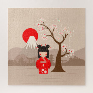 Puzzle Kokeshi - Muñeca japonesa