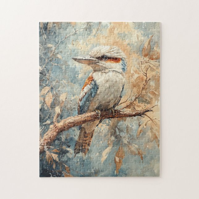Puzzle Kookaburra en una acuarela de árbol (Vertical)