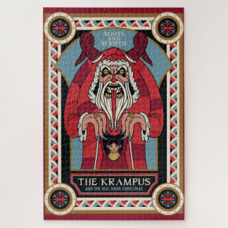 Puzzle Krampus retro vintage y los viejos Navidades oscur