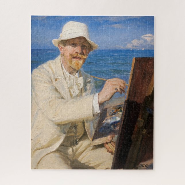 Puzzle Kroyer - autorretrato en la playa de Skagen (Vertical)
