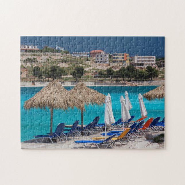 Puzzle Ksamil, playa frente al mar (Horizontal)