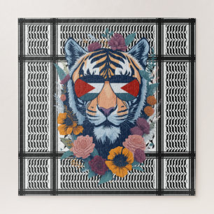 Puzzle Kufiyah tradicional palestino tigre genial