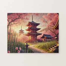 Puzzle Kyoto Pagoda Cherry Blossom & Bamboo Forest