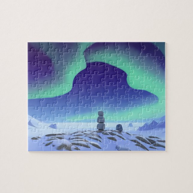 Puzzle La Aurora Borealis: Luces Bailarinas Del Norte (Horizontal)