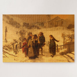 Puzzle La avalancha en invierno (por Gerolamo Induno)