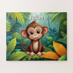 Puzzle La aventura del mono de la jungla personalizada