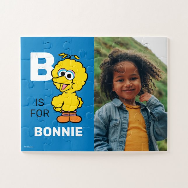 Puzzle La B personalizada es para Big Bird | Foto (Horizontal)