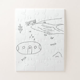 Puzzle La ballena y el corredor rojo cantan