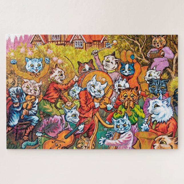 Puzzle La banda juega, Louis Wain (Horizontal)
