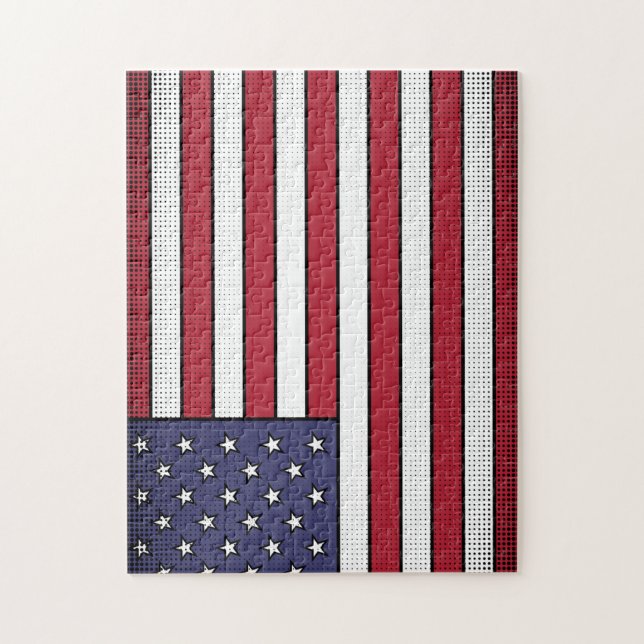 Puzzle la bandera de América (Vertical)