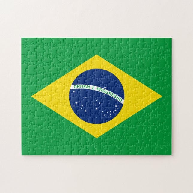 Puzzle La bandera del Brasil (Horizontal)