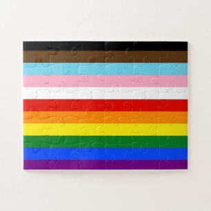 Puzzle La bandera del orgullo de once franjas de Slippery
