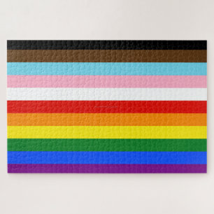 Puzzle La bandera del orgullo de once franjas de Slippery