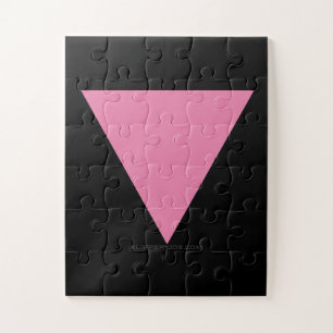Puzzle La bandera del triángulo rosa de SlipperyJoe símbo