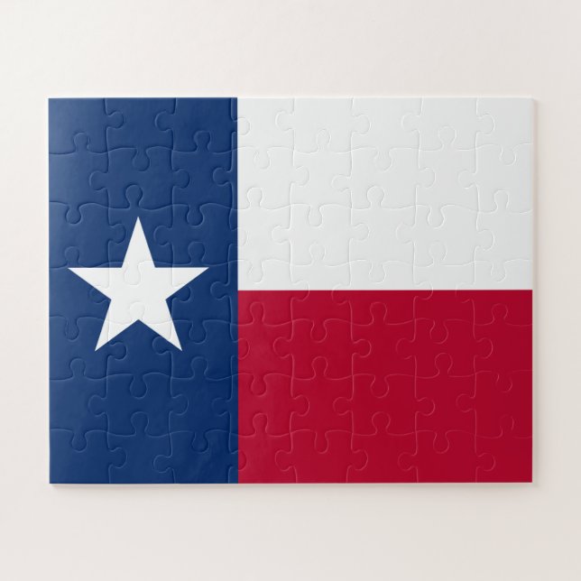 Puzzle La bandera estatal de Texas de una estrella solita (Horizontal)