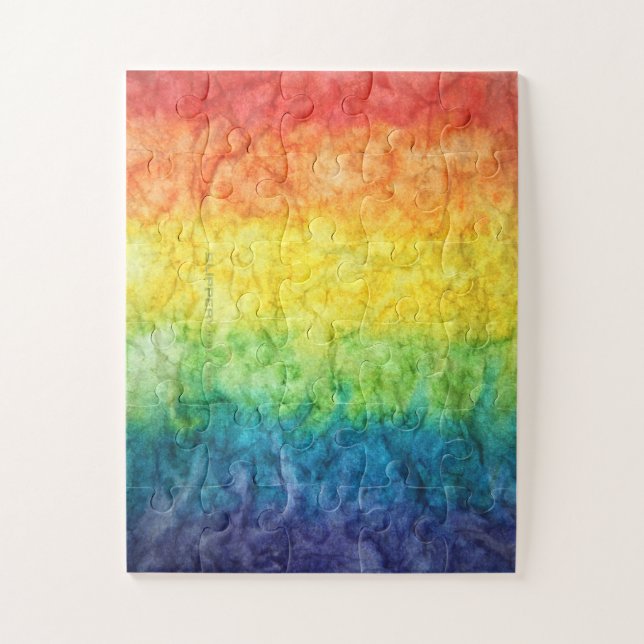 Puzzle La bandera teñida con efecto arcoíris de SlipperyJ (Vertical)