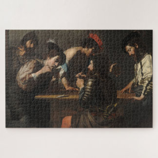 Puzzle La barata y los soldados mercenarios jugando carta