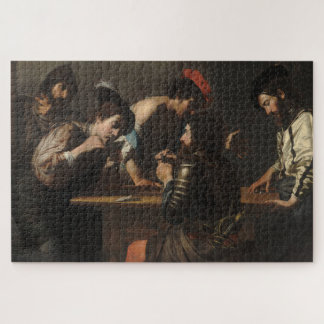 Puzzle La barata y los soldados mercenarios jugando carta