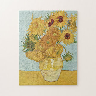 Puzzle La base de Vincent van Gogh con doce girasoles