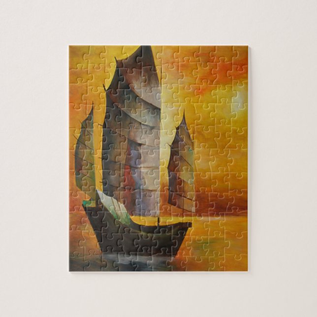 Puzzle La basura china en ocre y amarillo (Vertical)