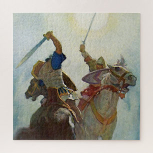 Puzzle “La batalla de espadas fue feroz” por NC Wyeth