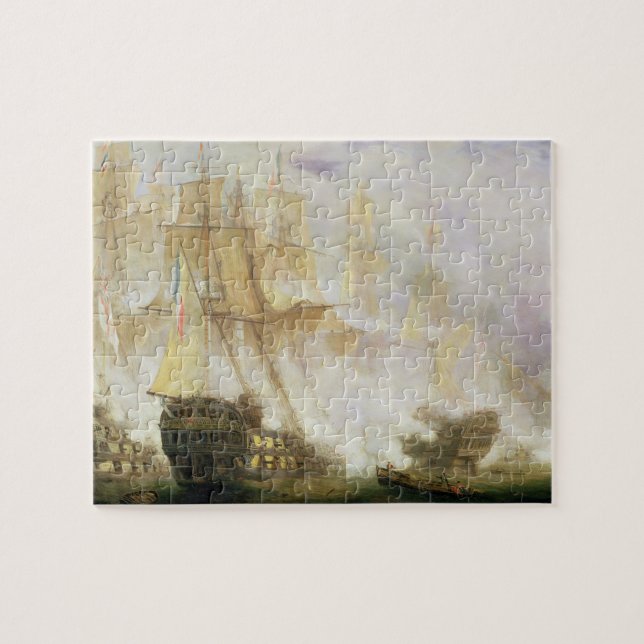 Puzzle La batalla de Trafalgar, c.1841 (aceite en lona) (Horizontal)