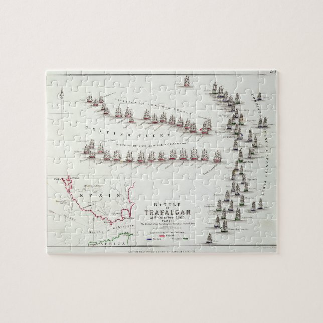 Puzzle La batalla de Trafalgar, el 21 de octubre de 1805, (Horizontal)