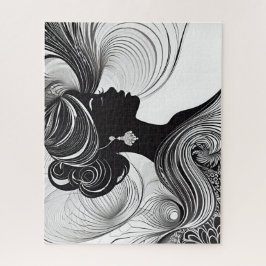 Puzzle La belleza de la silueta afroamericana encantada