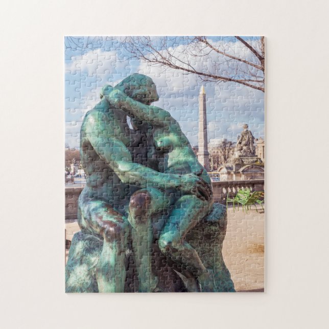 Puzzle La Besada de Auguste Rodin en las Tullerías, París (Vertical)